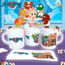 Caneca Muppet Babies Desenho Animado Anos 80 Porcelana Importada Estampa Premium Item Colecionável