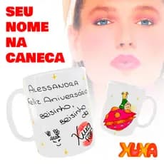 Caneca da Xuxa Personalizada com Nome | Seu Nome na Letra Clássica da Xuxa | Presente para Aniversariantes Fãs da Xuxa