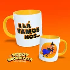 Caneca Pica Pau E Lá Vamos Nós / Caneca Personalizada de Porcelana Importada / ESTAMPA EXCLUSIVA