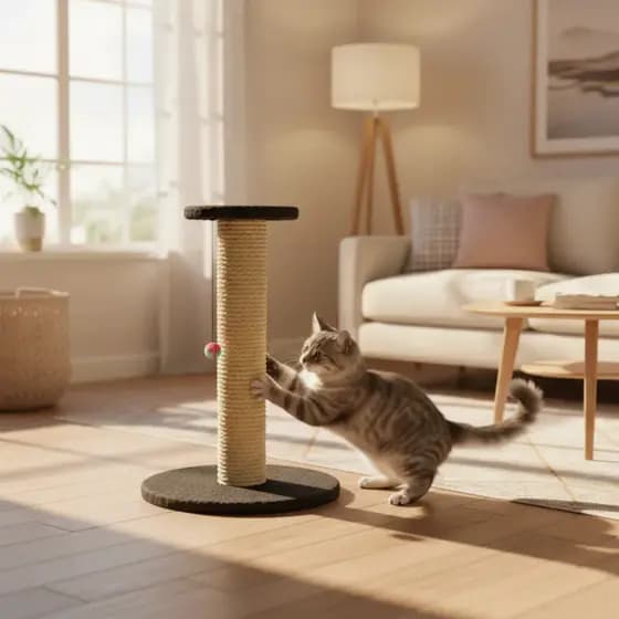 Arranhador para Gatos Base Estável Torre Gato 60cm Grande Sisal 8mm Resistente Brinquedo para Gato