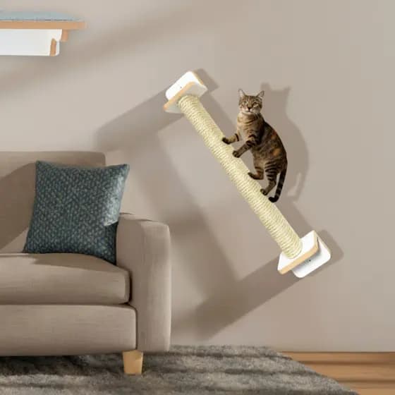 Arranhador Para Gatos Passarela 80cm de Parede Horizontal com SISAL 8mm MDF 15mm REFORÇADO