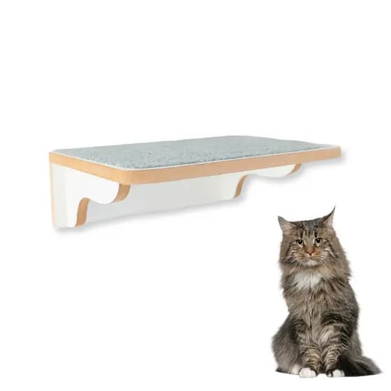 Prateleira Para Gatos Tamanho GG Laminada Com Carpete 1 Peça