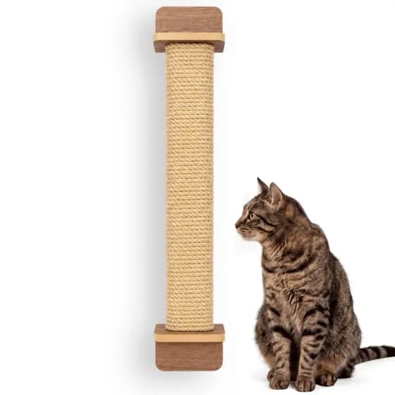 Arranhador de Parede Para Gatos 80cm SISAL REFORÇADO De 8mm SEM NECESSIDADE DE FUROS Fita Dupla Face