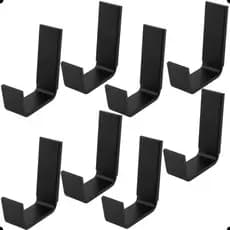 Kit com 8 Cabides quadrado preto Para Roupas, porta Toalhas e Objetos Resistente e Antiferrugem