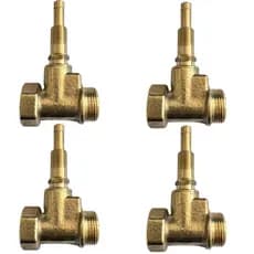 Kit com 4 Registro de Pressão 3/4 Metal 16 Estrias Vedação Padrão – Chuveiro e Geral