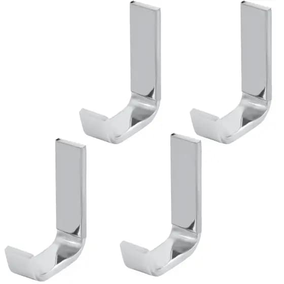 Kit 4 Cabides Inox Cromado Banheiro Porta Toalhas Roupas cabide Atrás Porta Fixação Forte
