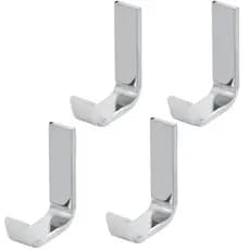 Kit 4 Cabides Inox Cromado Banheiro Porta Toalhas Roupas cabide Atrás Porta Fixação Forte
