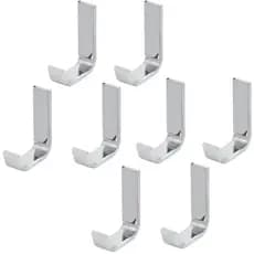 Kit 8 Cabides Inox Banheiro porta Toalhas cabide Roupas Parede Atrás da Porta Antiferrugem