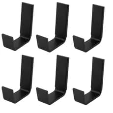 Kit com 6 Cabides quadrado preto Para Roupas, porta Toalhas e Objetos Resistente e Antiferrugem