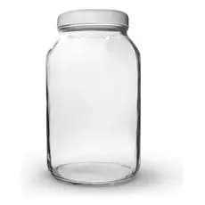 05 Potes 3.500 Ml 3 Kilo Vidro Tampa Plástica Condimento