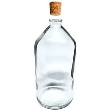 02 Garrafa de Vidro 500ml com Rolha boca 20mm para Suco Vinho Licor Kombucha Terrário Artesanato