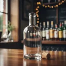 02 Garrafa Vidro 750ml Balena Licor Luxo Bebidas Terrário com Rolha