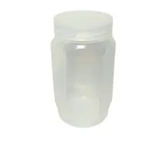 05 Pote Sextavado vazio de plástico de 350ml  C/tampa Plástica Mel