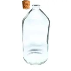 05 Garrafa de Vidro de 500ml com Rolha boca 20mm Suco Vinho Licor Kombucha Terrário Artesanato