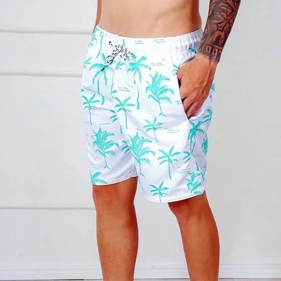 Short Tactel Masculino Praia  Academia Treino FOLHA