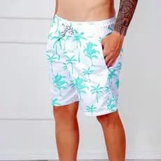 Short Tactel Masculino Praia  Academia Treino FOLHA