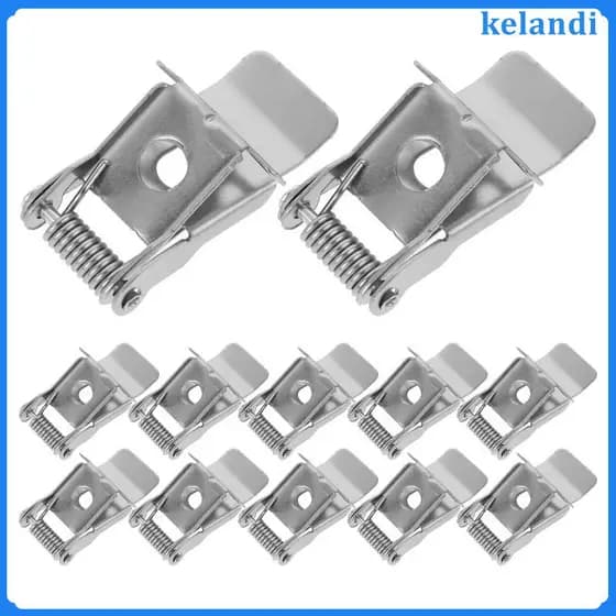 📎 10Peças Presilhas De Mola Para Downlight Metálico Prata Residencial