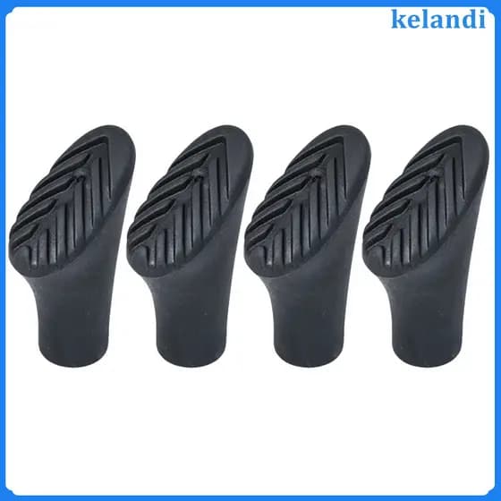 📎 4Peças Protetor Resistente De Borracha Para Alpenstock Uso Exterior Preto