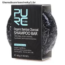 MODA Cor do Cabelo Tintura De Bambu Carvão Limpo Desintoxicante Sabão Shampoo Bar Para Cabelo Preto.