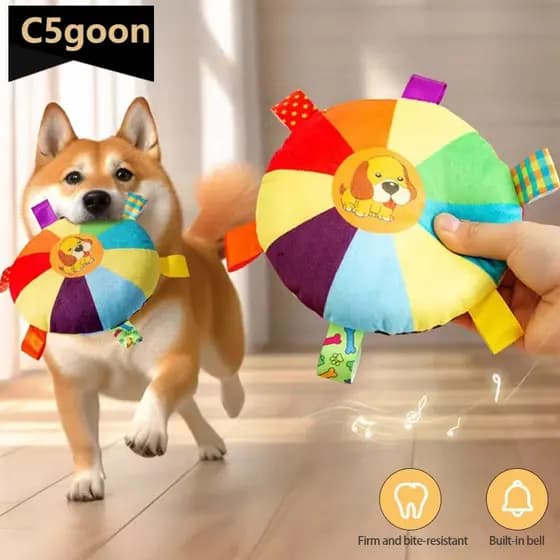 Brinquedo Interativo Frisbee para Cães C5GOON Adequado para Mastigadores Treinamento Alívio de Estresse Cabo Durável