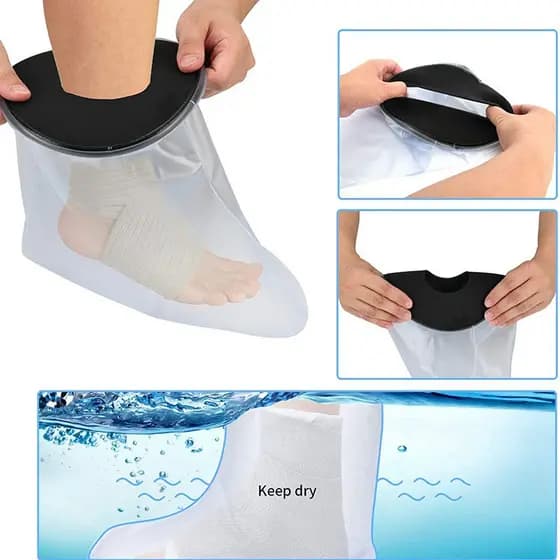 Protetor de Banho 脿 Prova d'脕gua para Tornozelo para Adultos, Acess贸rio de Nata莽茫o Selado