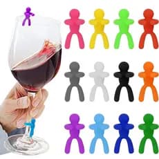12 Marcadores de Coquetel Coloridos e Brilhantes Wangxing Acessórios para Bebidas Decoração de Festa em Copo de Vidro Mu