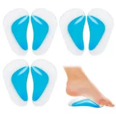 Palmilhas ortopédicas infantis com suporte de arco em silicone, adequadas para correção de pé plano, almofadas de gel or