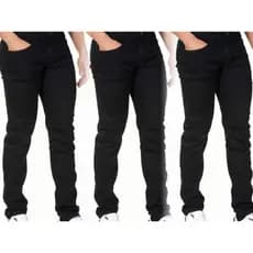 Kit 3 Calça Jeans Masculina  Básica Slim Original Elastano Roupas Masculina