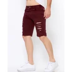 Bermuda jeans short Rasgada masculina com top qualidade