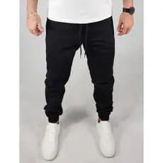 Calça Masculina Jogger Sarja Elastano Elástico Com Punho