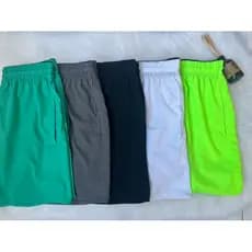 Short Tactel Grosso Masculino Mauricinho Adulto Surf Praia Piscina Cores Lisas Secagem Rápida Academia Treino Neon Bermuda Verão