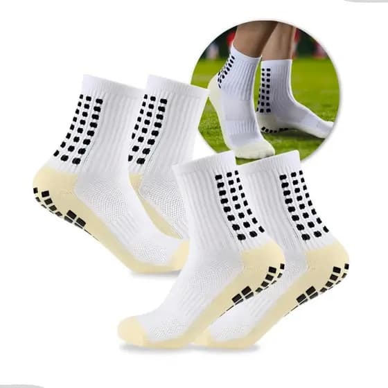 🔥 MEIA ESPORTIVA TRUSOX 1 PAR - SOLADO COM GRIPS DE SILICONE | EVITA ESCORREGÕES | IDEAL PARA FUTEBOL, CORRIDA E TREINO