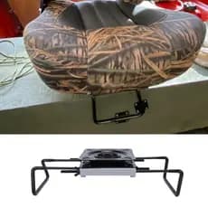 BestautyMall01-BR Braçadeira de assento de barco com base ajustável de ferro em PVC para lanchas, iates, RVs, rotação