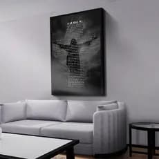 Quadro Decorativo Salmo 91 Frase Religiosa Mosaico Sala Quarto Escritório