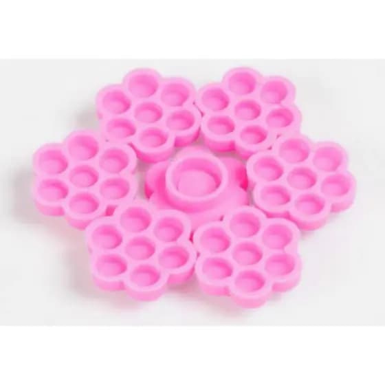 kit ate 100 Unidades Suporte Batoque Colmeia Flor Cola Extensão Cílios