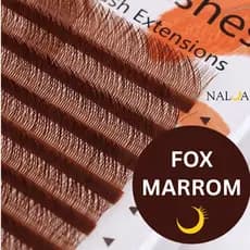 Maria Sasha 5D e 4D  Marrom Lashes curvatura M FOX cílios
