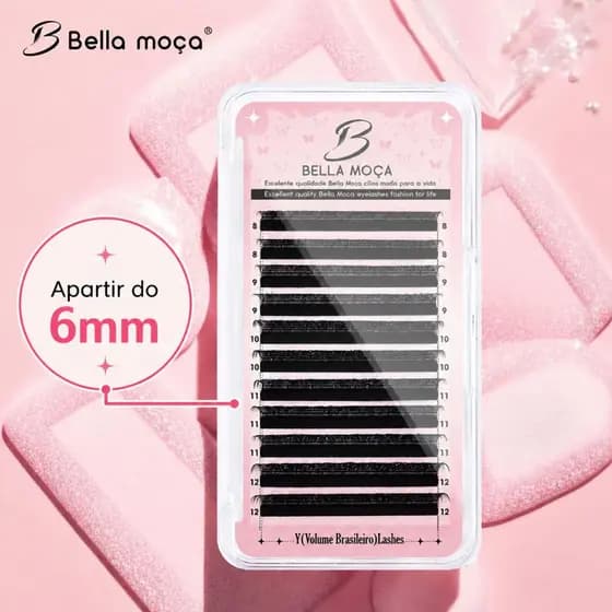 caixas Cílios YY Bella Moça ou 1 unidade. curvatura D Volume Brasileiro caplin unitárias e mix