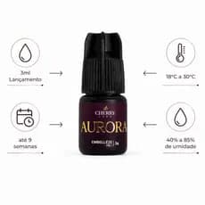 Cola Cherry Aurora e Infinity NOVÍSSIMA original - Cola para Cílios - 0,5 a 1s 3ml altas temperaturas secagem rápida
