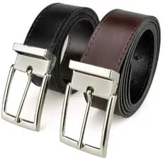 Cinto Masculino Correia Fivela Ajustável Dupla Face Preto Marrom Plus Size Envio Imediato