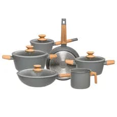 Jogo de Panelas Antiaderente Revestimento Cerâmico 4,5mm 6 Peças Elara SoftCeram