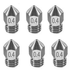 5x Bico Nozzle Mk8 0.4mm Aço Inoxidável - Impressora 3d