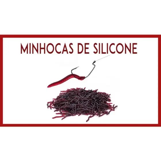 Isca Artificial Pesca Minhoca Em Silicone Soft Iscas Artificiais Para Pesca 10 Unidades