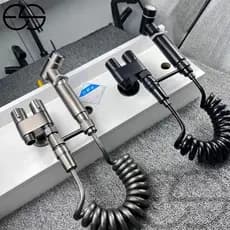 KIT Banheiro Ducha Higiênica Duas Saídas De 1/2 Mm Com Registro Conjunto De Pulverizador ES