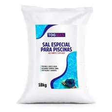 TogMax Sal Para Piscina 18kg Premium Clareia E Cristaliza Água Com Alta Pureza Limpeza Eficiente
