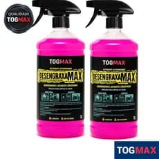 Kit 2x Desengraxante Max Concentrado Detergente 1 Litro Multiuso Limpeza Pesada Automotivo Bike Moto
