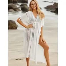 Praia 943 Vestido Longo De Saida de Praia Moda Verão