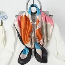 Lenços Cetim Seda Elegante Primavera Grande 90x90Lenços da Moda cachecol Cetim Cabeça Pescoço de Seda Super Moda