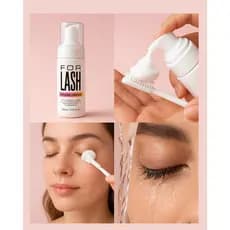 Mousse e espuma de Limpeza Rosa para cílios e sobrancelhas FOR.LASH