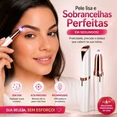 Caneta Depiladora Sobrancelha Elétrica Recarregável USB Aparador Facial Feminino Led