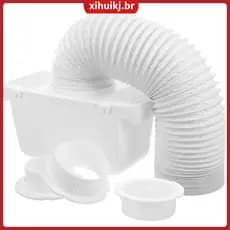 Mangueira De Ventilação Do Secador Dentro Conector Sistema 28.00X13.50X13.00CM Branco xihuikj